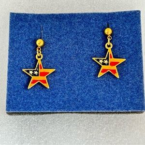 Avon Patriotic Star Post Earrings